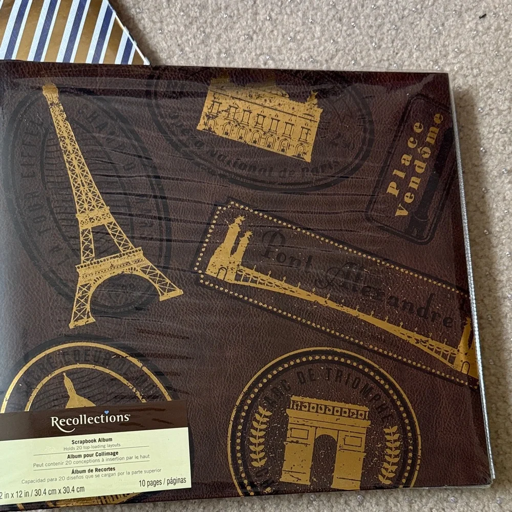 2 Recollections Gold and Brown Paris Scrapbook Album